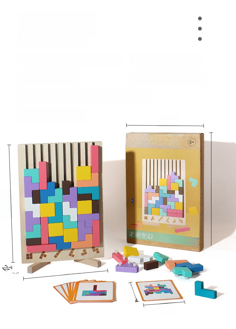 PilaMente™ – Puzzle de apilamiento lógico de madera